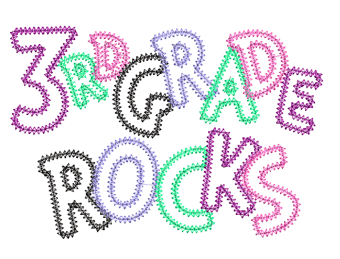 3rd Third Grade Rocks Vintage Zig Zag