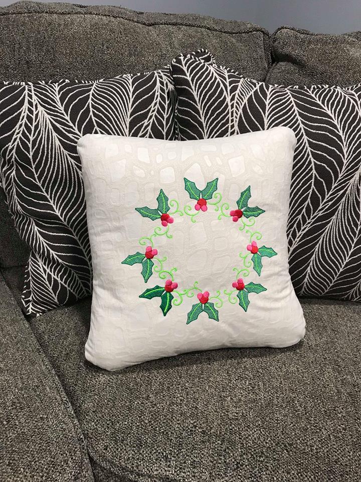 Holly Wreath Christmas Frame