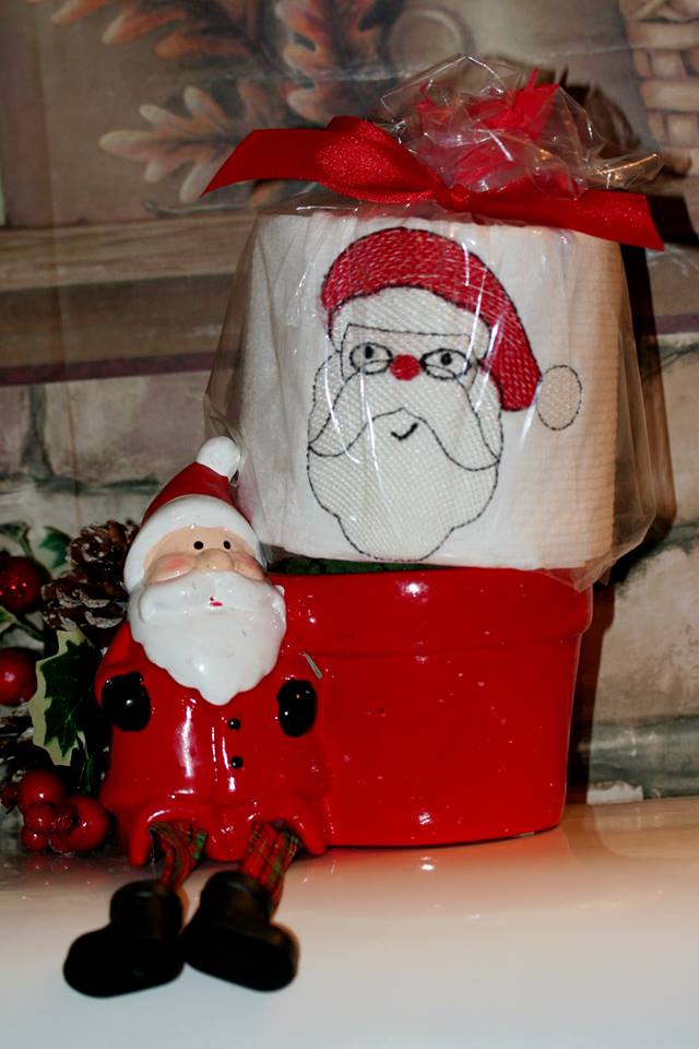 Sketchy Christmas Santa Machine Embroidery