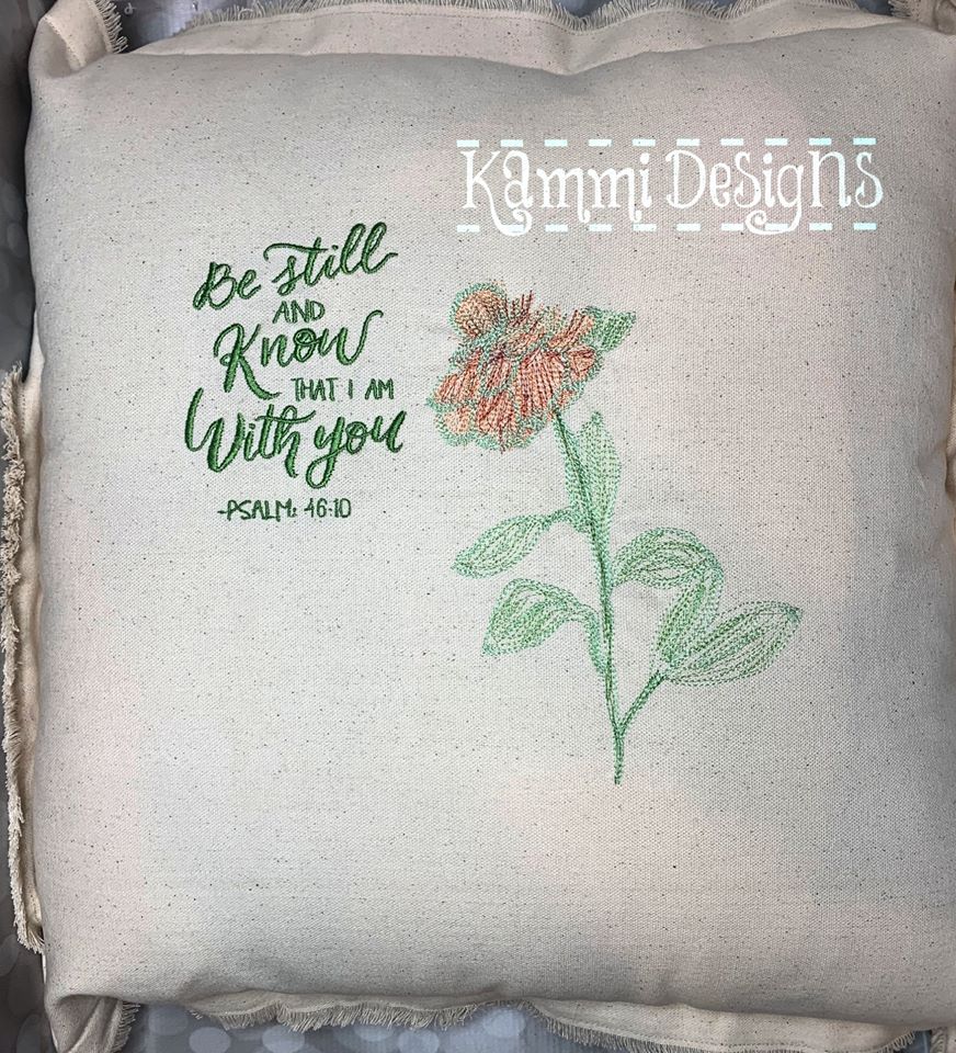 Sketchy Flower Psalm 46:10