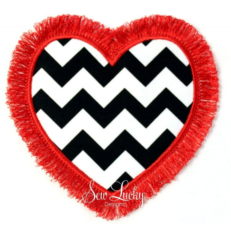 Fringe heart Applique