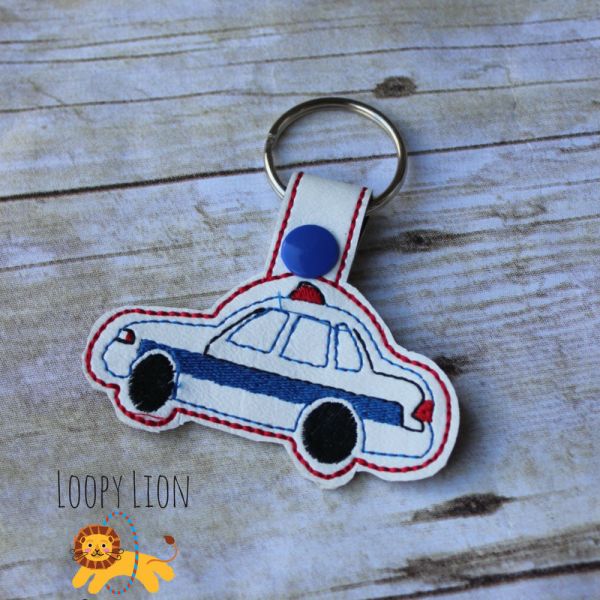 Set of 3 Emergency Vehicles Snap Key Fob