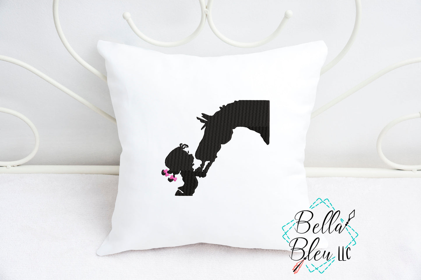 A girl and her Horse Silhouette