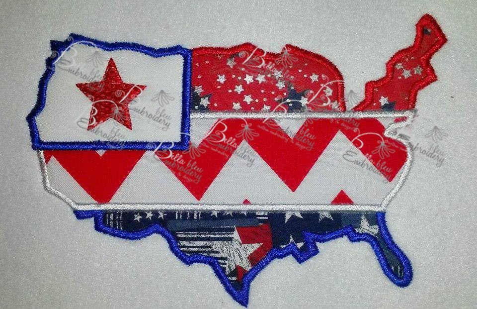 4th of July United States Outline