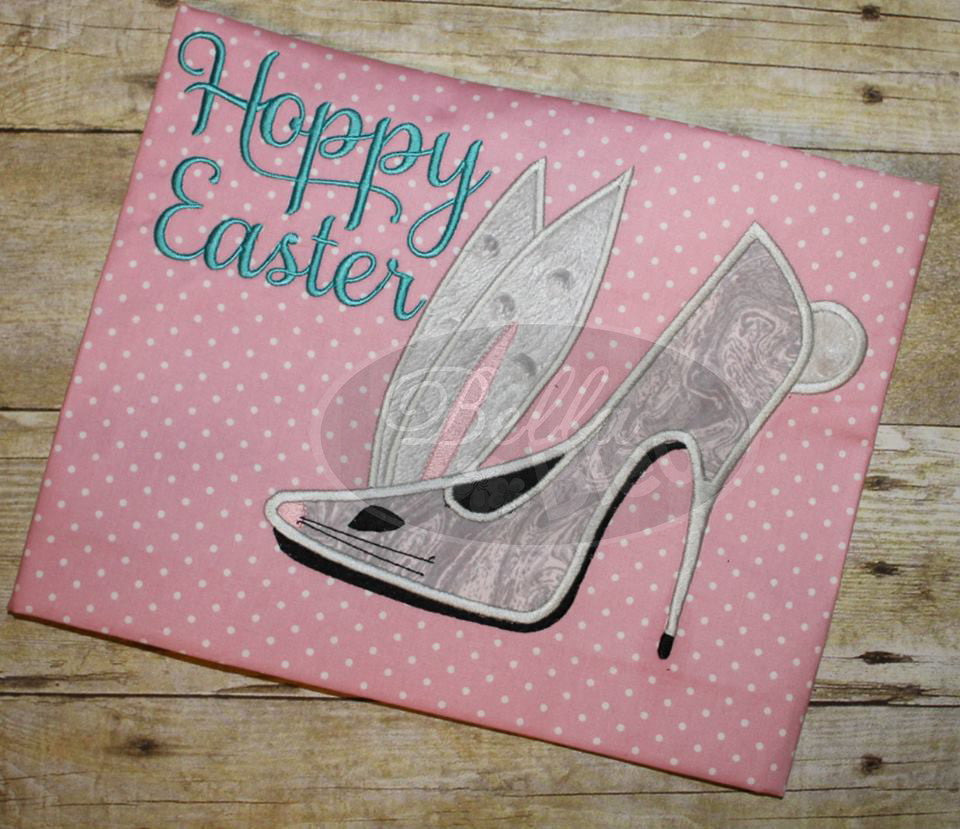 Sexy Easter Bunny Stiletto Heels Applique Embroidery Designs Design Monogram