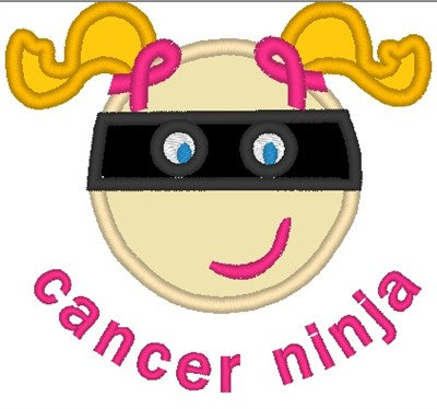 Girl Cancer Ninja Applique