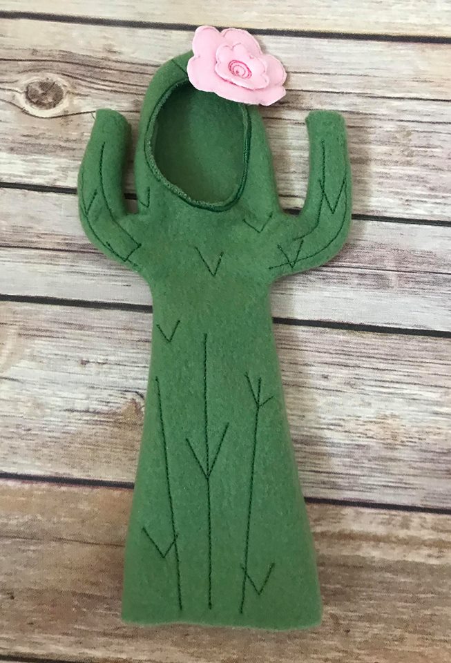 ITH Cactus Cacti Elf Costume with Flower machine embroidery design shirt sweater