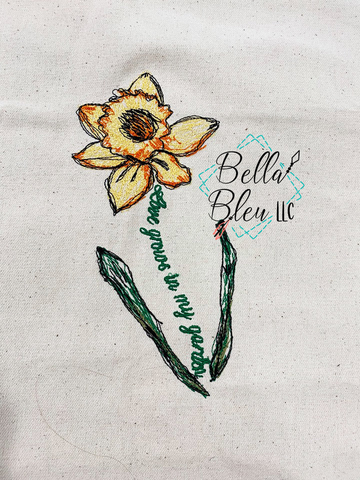 Sketchy Daffodil Flower