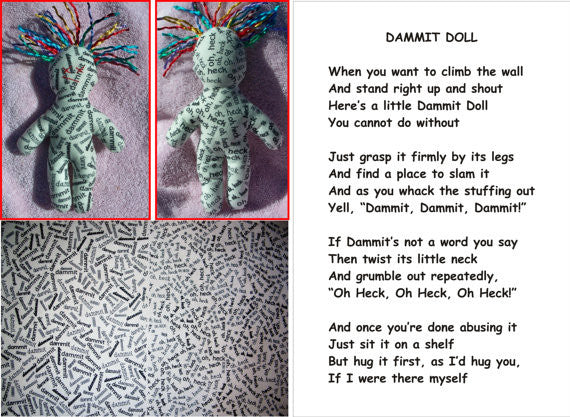 ITH In the Hoop Damnit Damn It Stress Calmer Doll Machine Embroidery design