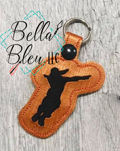 ITH in the hoop Dance 1 Key fob machine embroidery