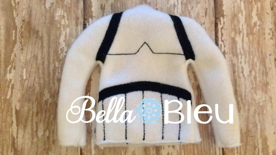 ITH In The Hoop Elf Inspired Storm Trooper Sweater Shirt Machine Embroidery Design, Star Wars Inspired Christmas Embroidery