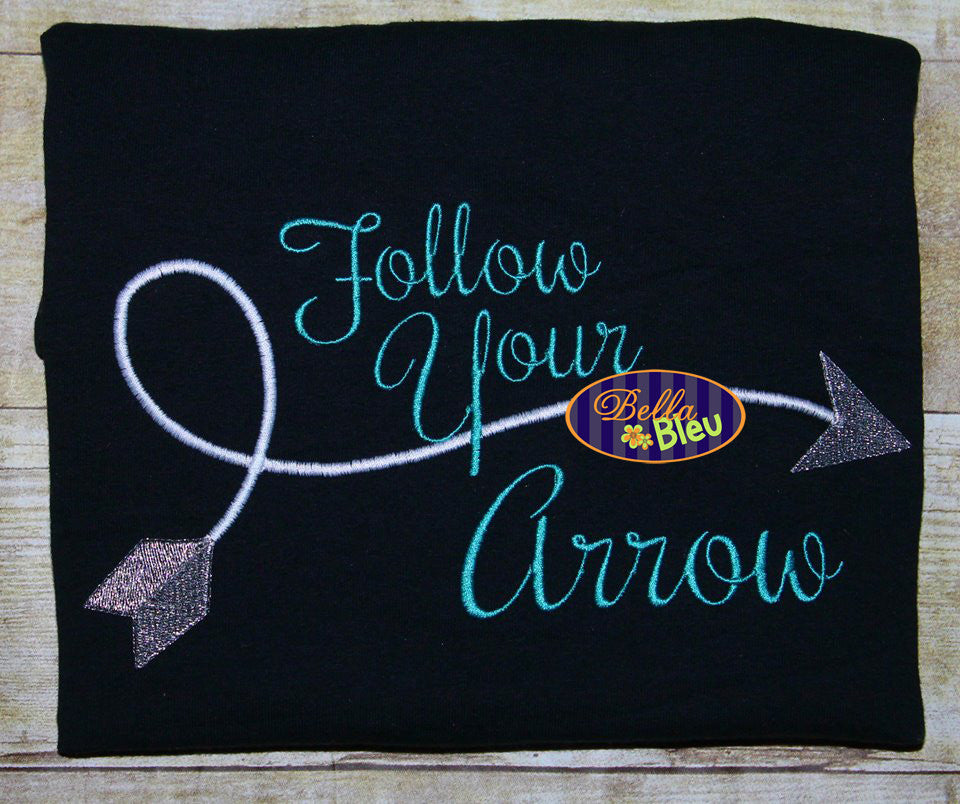 Follow Your Heart Arrow Arrows Embroidery Design