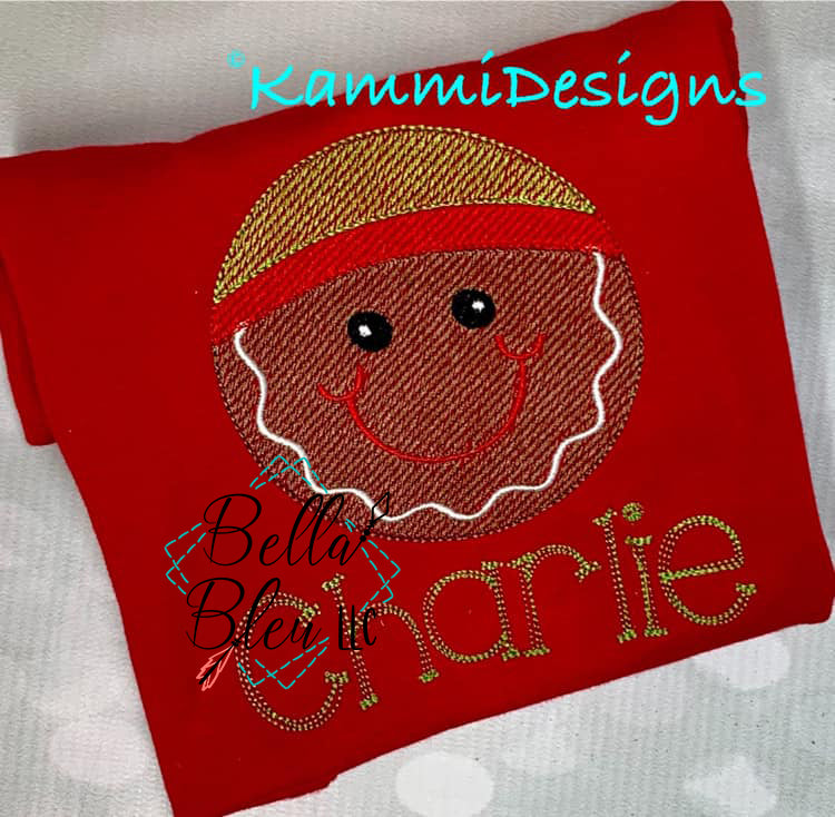 Sketchy Gingerbread Boy Christmas Design