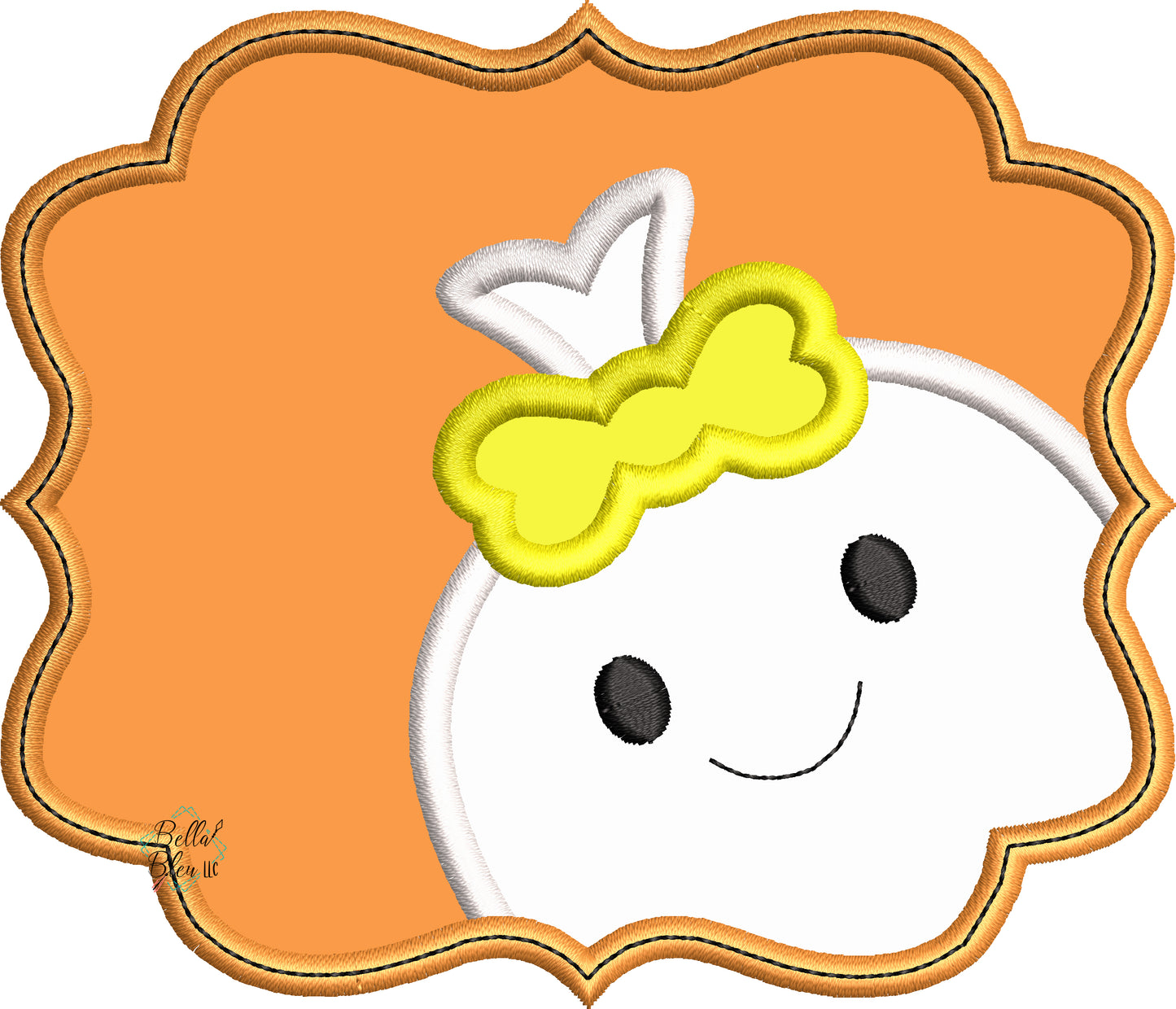 Halloween Peek a boo Girl Ghost Machine Applique Embroidery Designs
