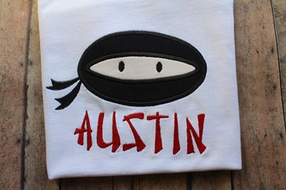 Ninja Boy Machine Embroidery applique design 5x7