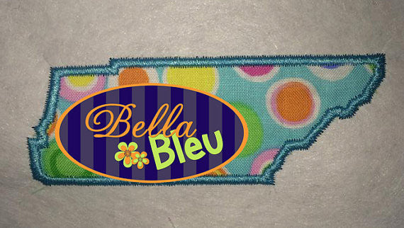 Tennessee State Applique Embroidery Design