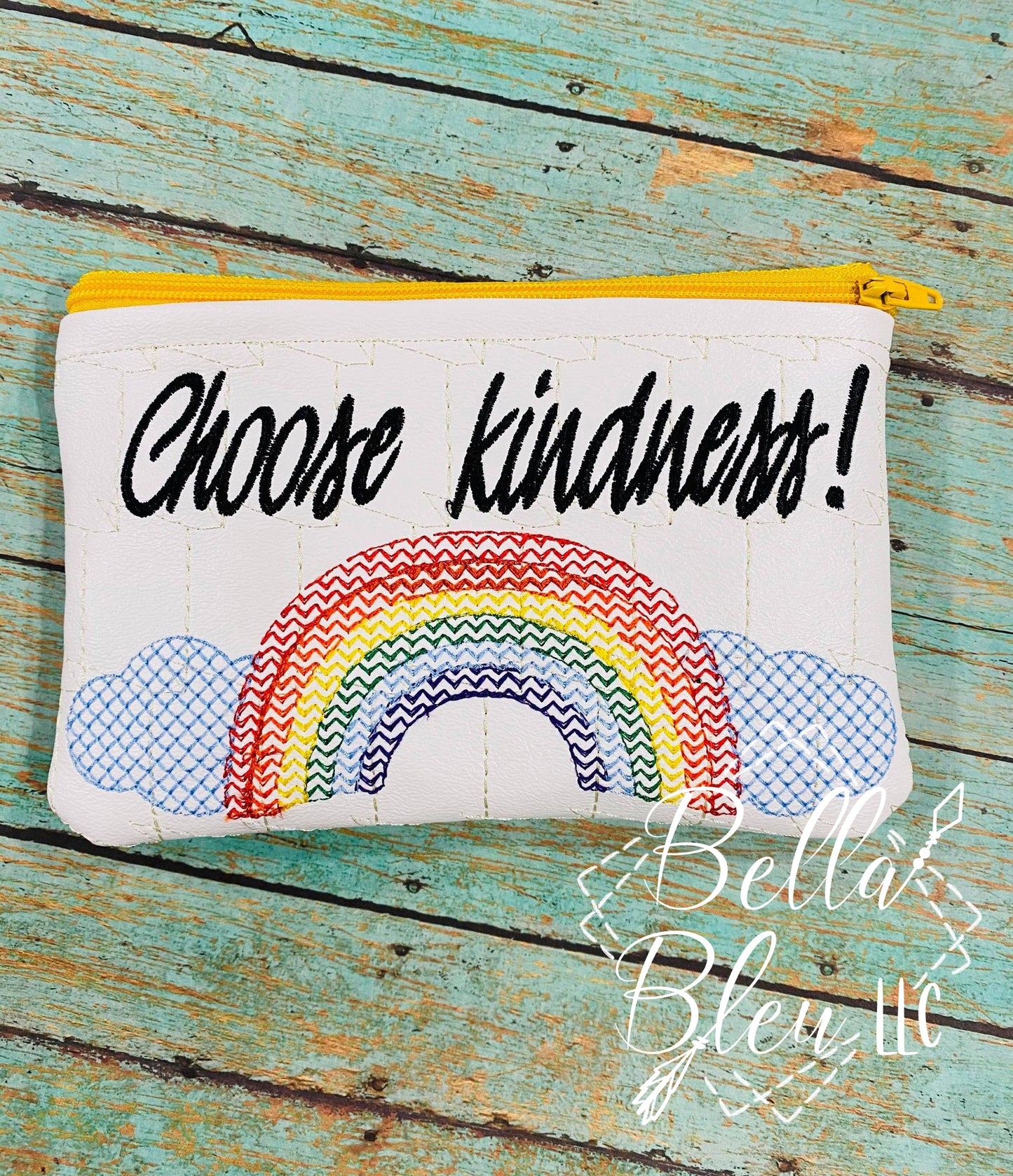 ITH Choose Kindness sketchy rainbow Zipper bag wallet