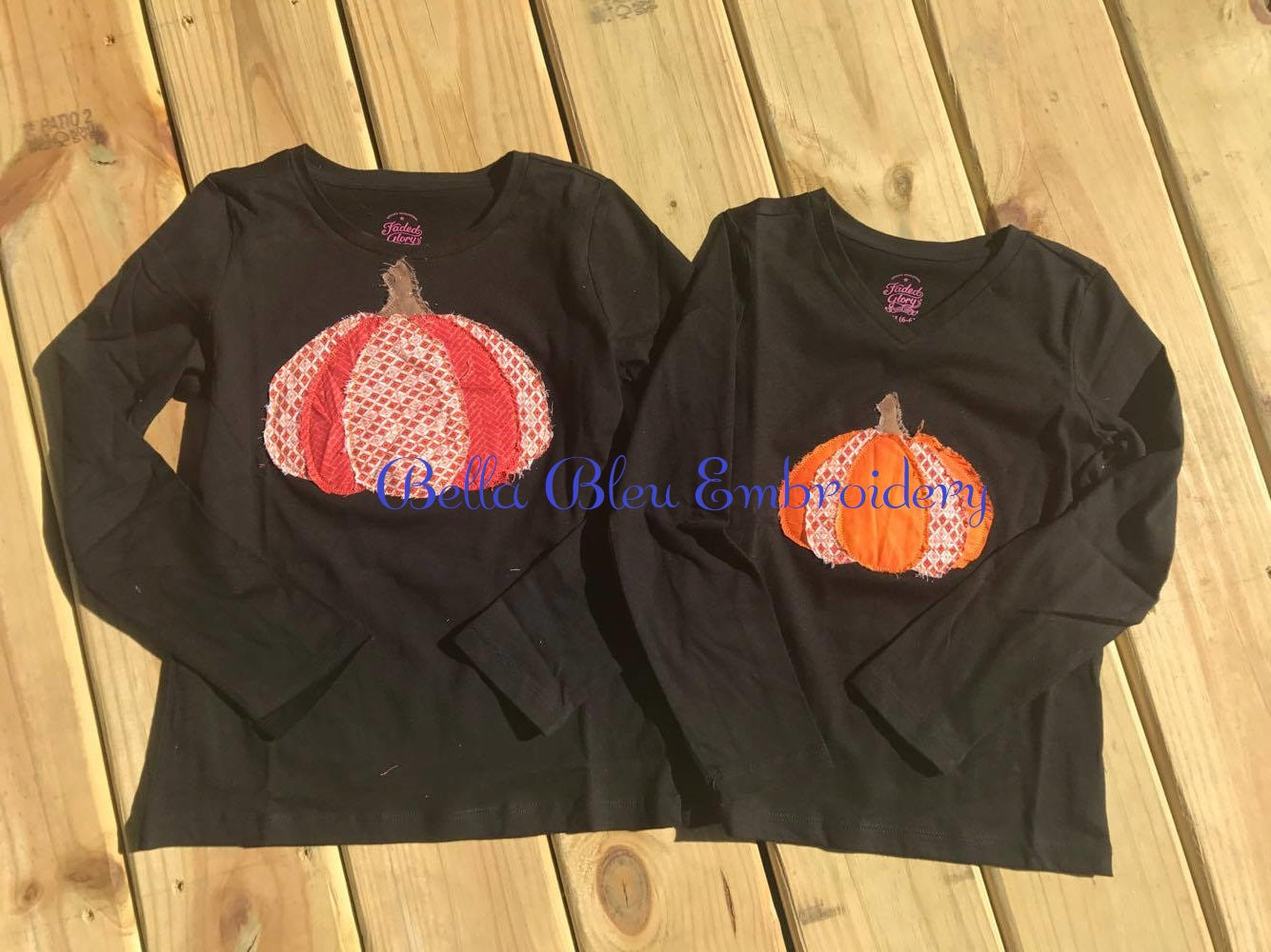 Fall Thanksgiving Halloween Raggy Pumpkins Pumpkin machine applique embroidery design
