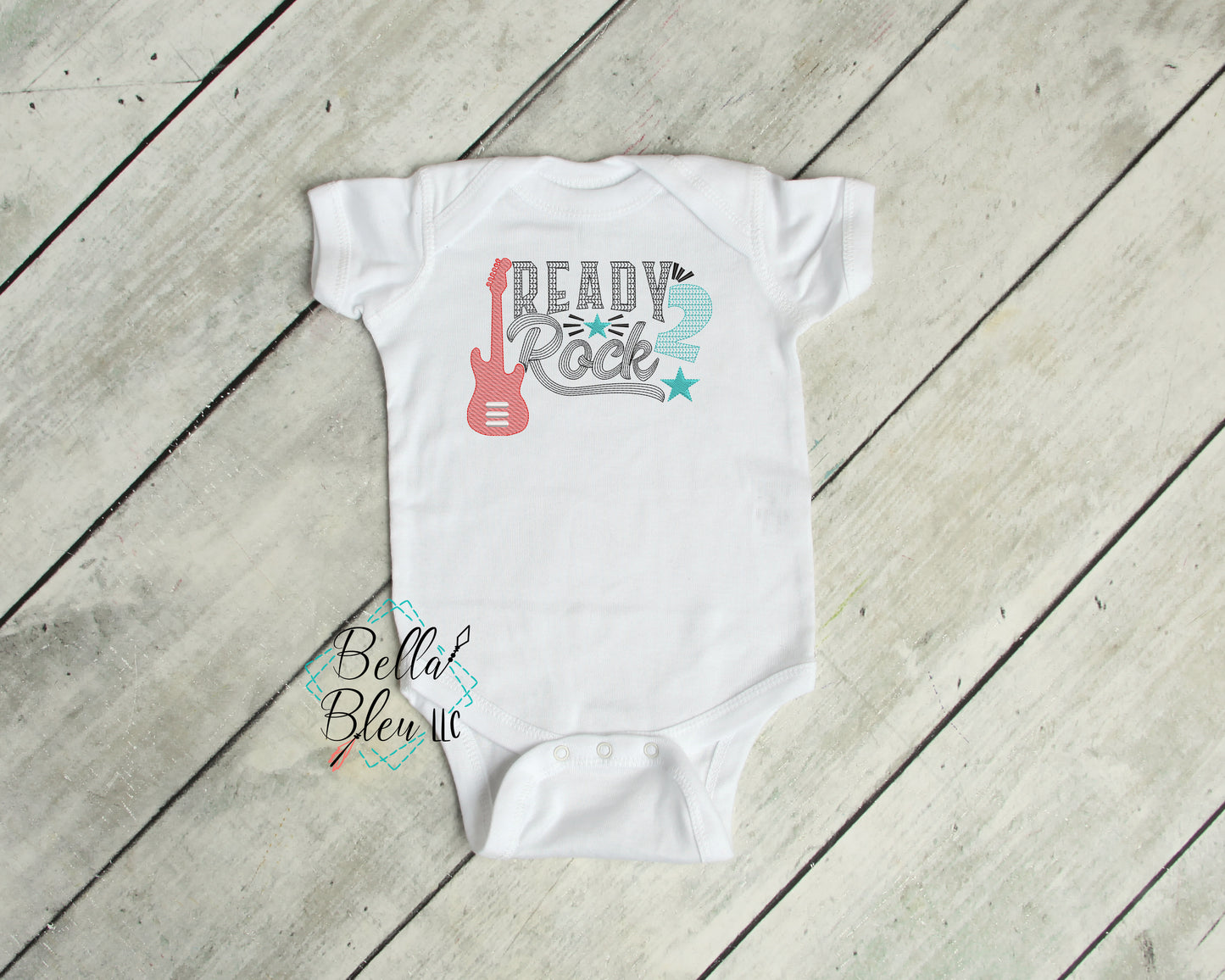Ready to Rock Back to School Sketchy machine embroidery design