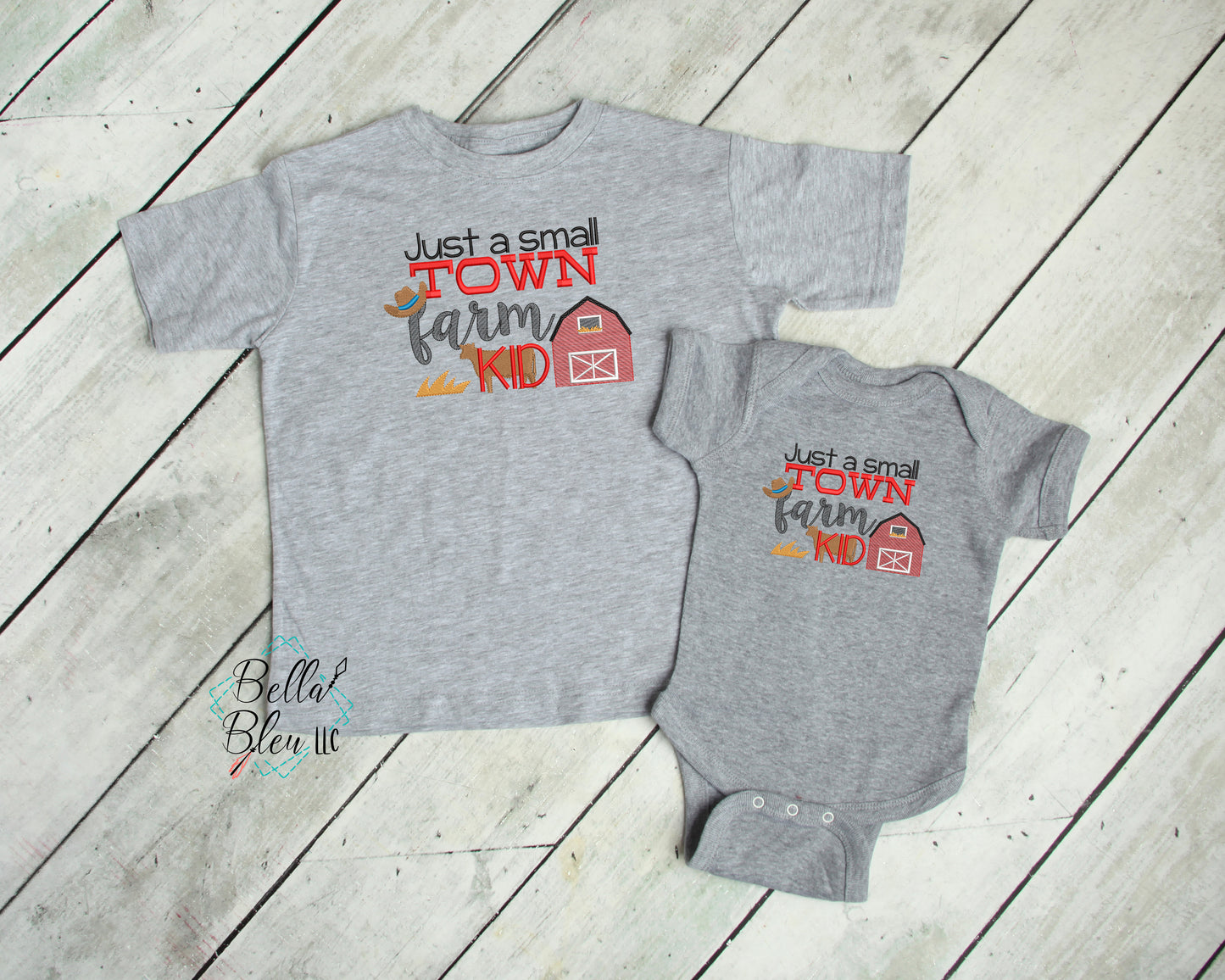 Small Town Kid Farm Barn Sketchy Machine Embroidery design