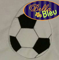 Soccer Ball Easter Egg Machine Applique Embroidery Design