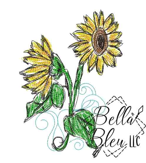 Sunflower Scribble 5