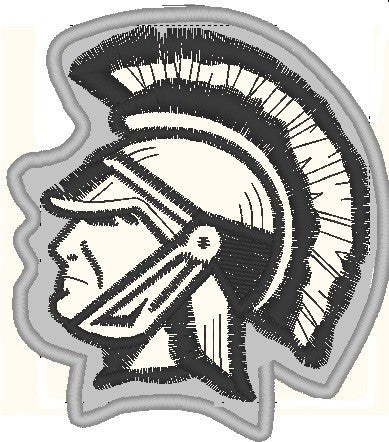 Trojan Mascot Head Applique
