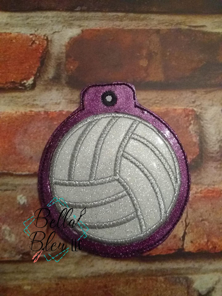 ITH Christmas Ornament Volleyball Machine Applique Embroidery