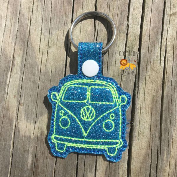 ITH Key Fob VW Van Bus Filled and Outline