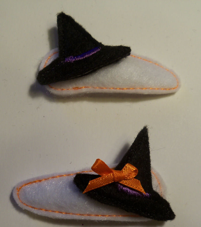 Witch Hat Clippies and Bow Center, In The Hoop Set