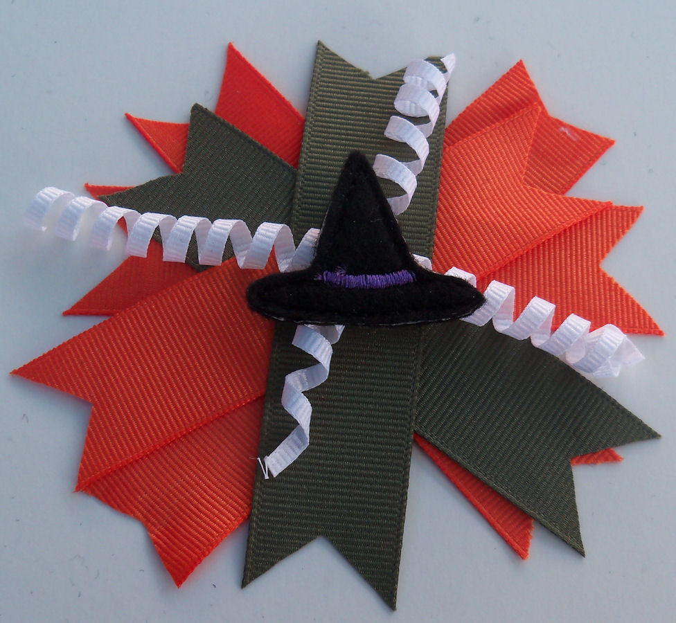 Witch Hat Clippies and Bow Center, In The Hoop Set