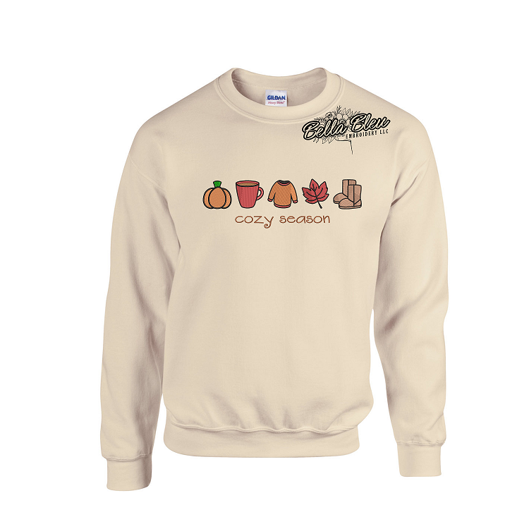 Cozy Season Fall fill embroidery design