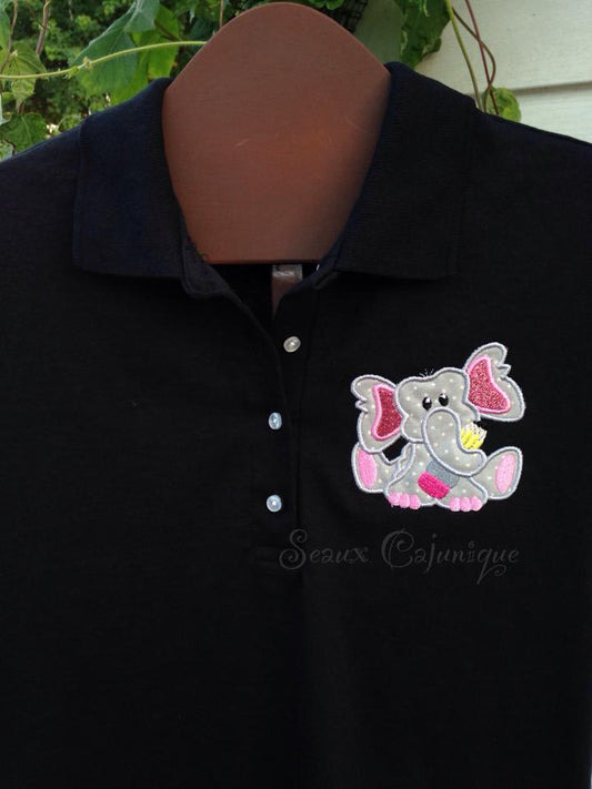KRD Elephant With Pencil Applique