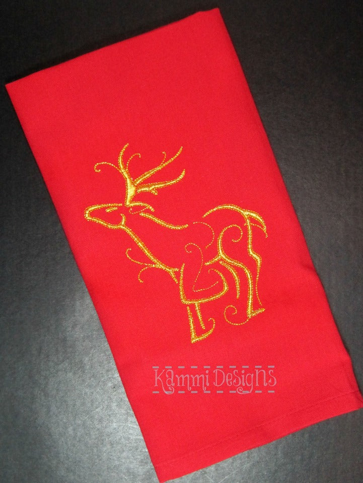 KRD Christmas Reindeer Outline 1
