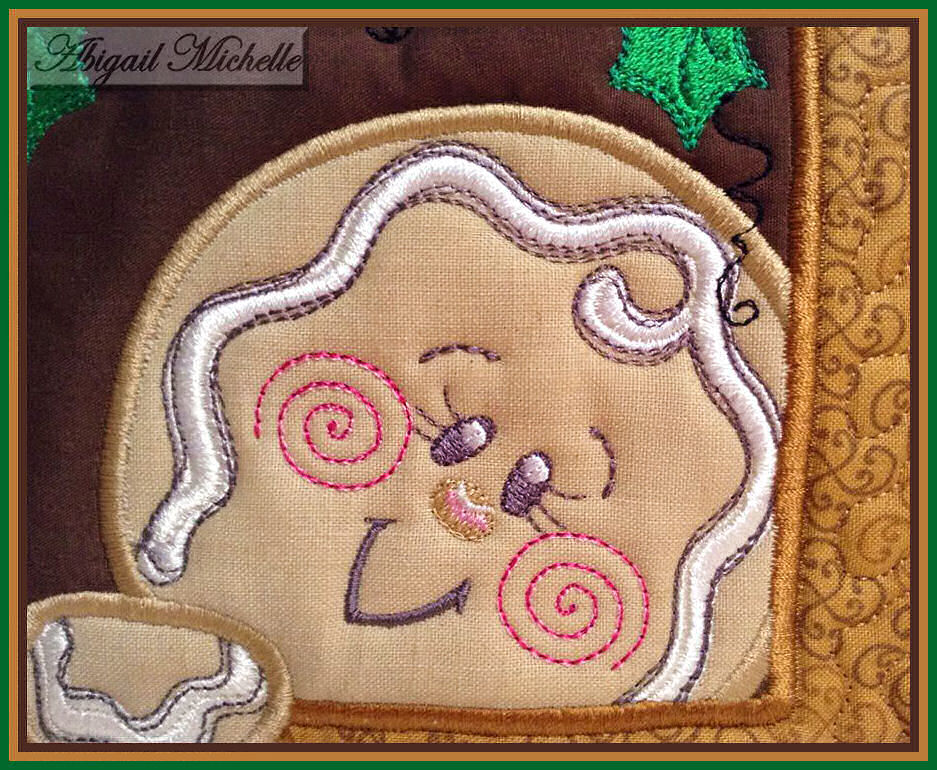 Gingerbread Square Applique - 4 Sizes!