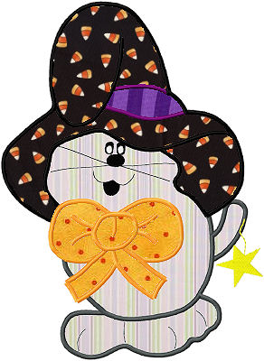 Halloween Cat Applique