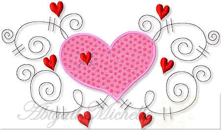 Cool Heart Applique - 3 Sizes!