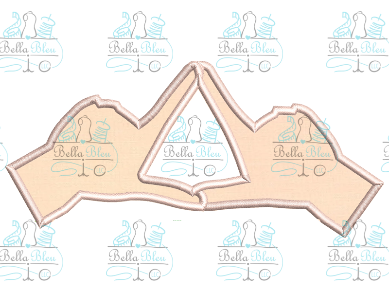 Triangle Hands Side Design Applique