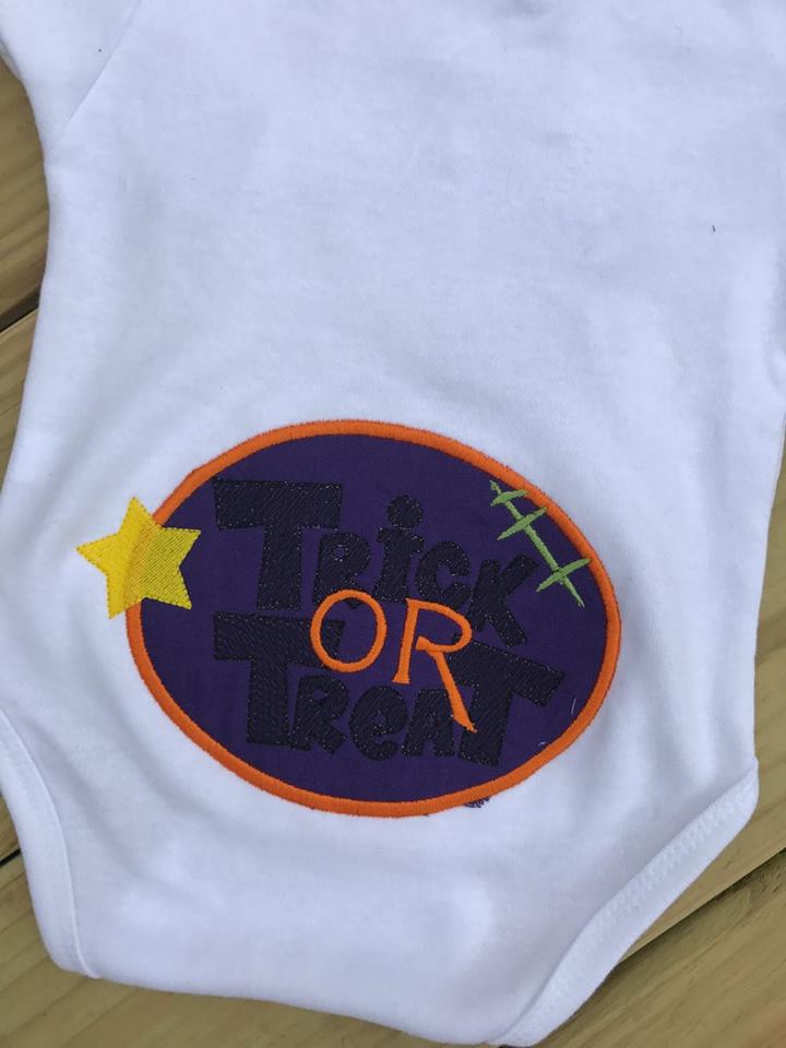 Trick or Treat applique sketchy design