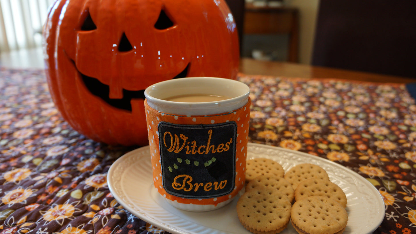 Witches Brew Coffee Cozy, In the Hoop - 6x10