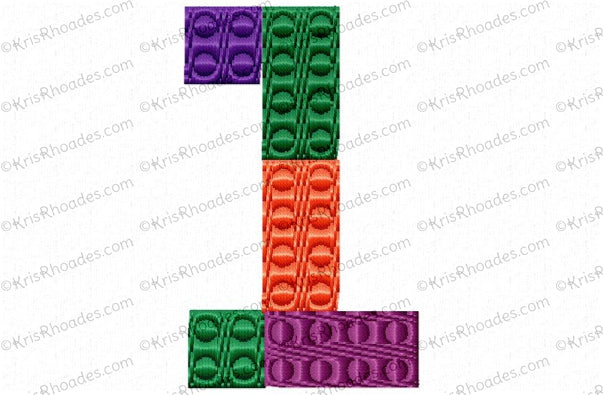KRD Building Blocks Numbers & Alphabet Set Font