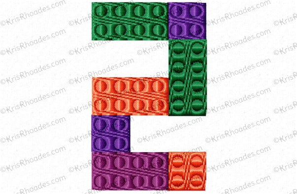 KRD Building Blocks Numbers & Alphabet Set Font