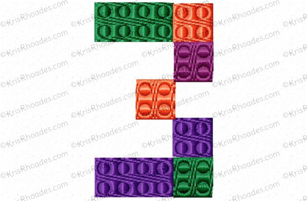 KRD Building Blocks Numbers & Alphabet Set Font