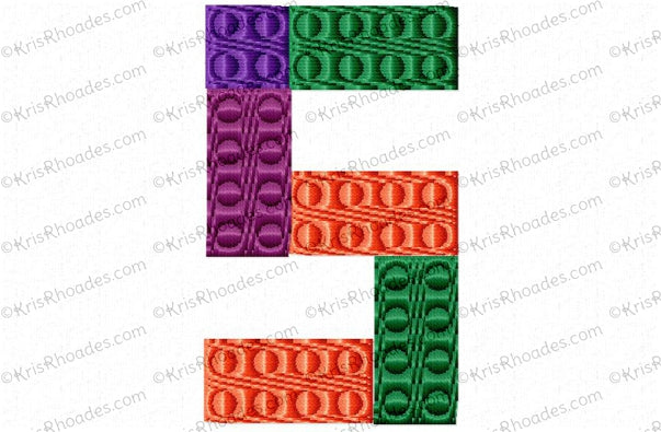 KRD Building Blocks Numbers & Alphabet Set Font