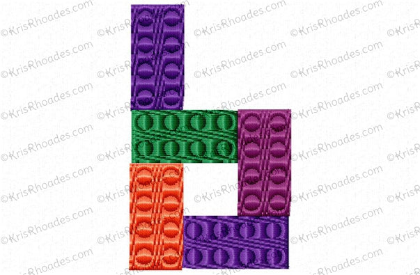 KRD Building Blocks Numbers & Alphabet Set Font