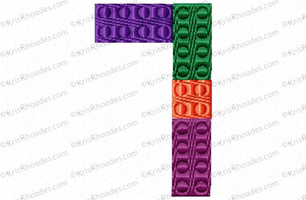 KRD Building Blocks Numbers & Alphabet Set Font