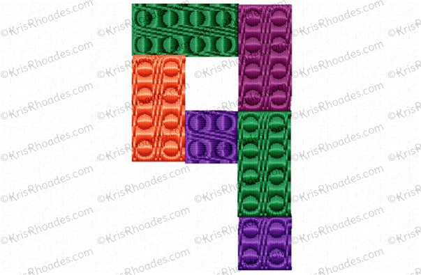 KRD Building Blocks Numbers & Alphabet Set Font