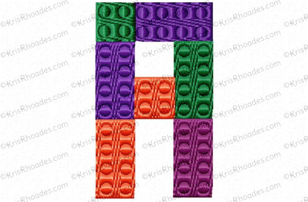 KRD Building Blocks Numbers & Alphabet Set Font