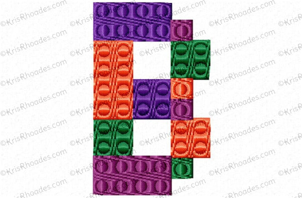 KRD Building Blocks Numbers & Alphabet Set Font