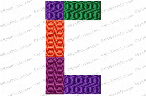 KRD Building Blocks Numbers & Alphabet Set Font